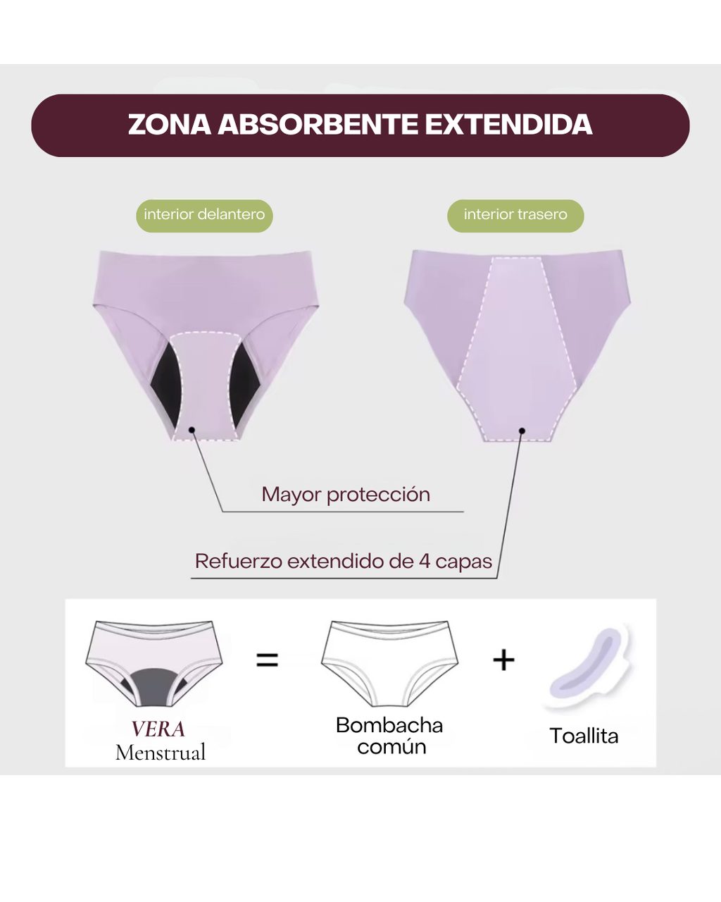 VERA Bombacha Absorbente — Pack x3